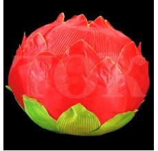 Фонарик из материи  Лотос красный 0921-1